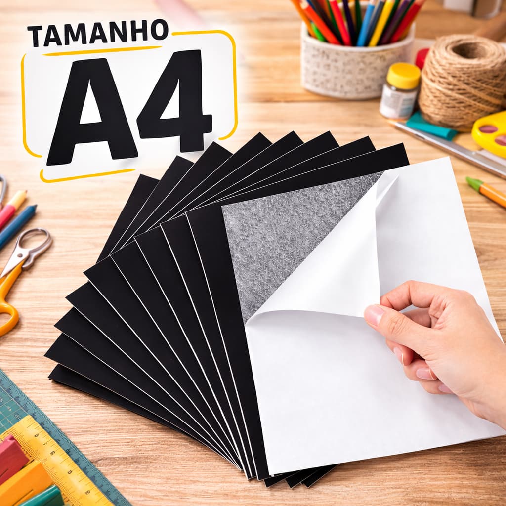 5 a 20 Folha Imantada A4 Adesiva Manta Magnética Imã Flexível Forte Para Artesanato Geladeira Brindes