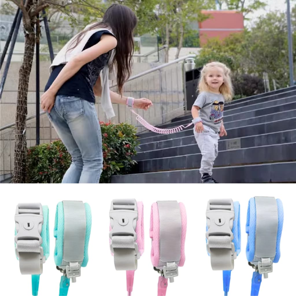 Pulseira Guia Para Criança Infantil Passeio Seguro Anti-Perda Segurança Até 10 Anos