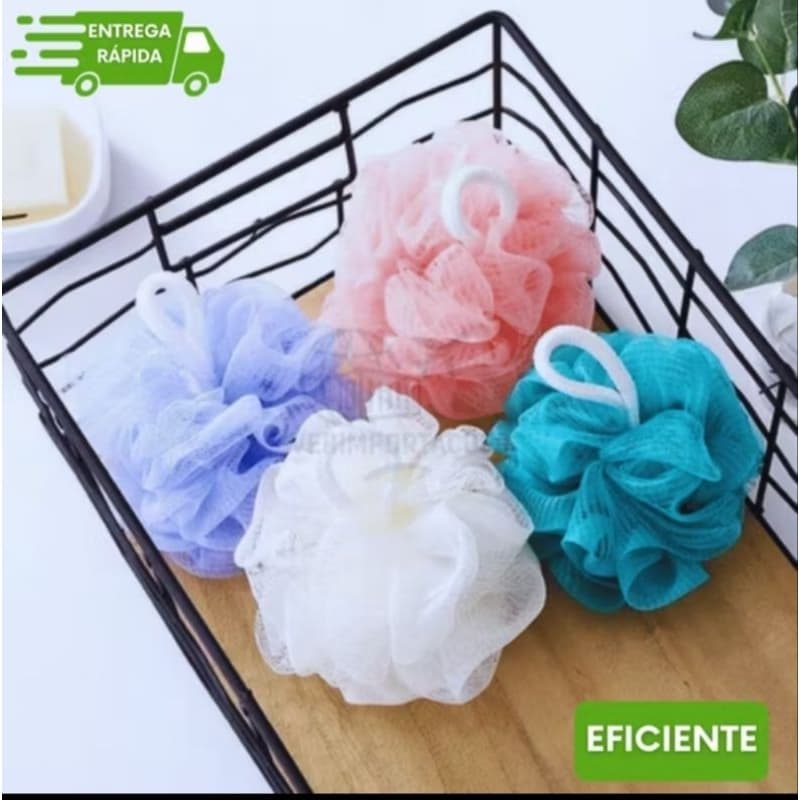 Esponjas Bucha Para Banhos de Nylon - Cores Sortidas