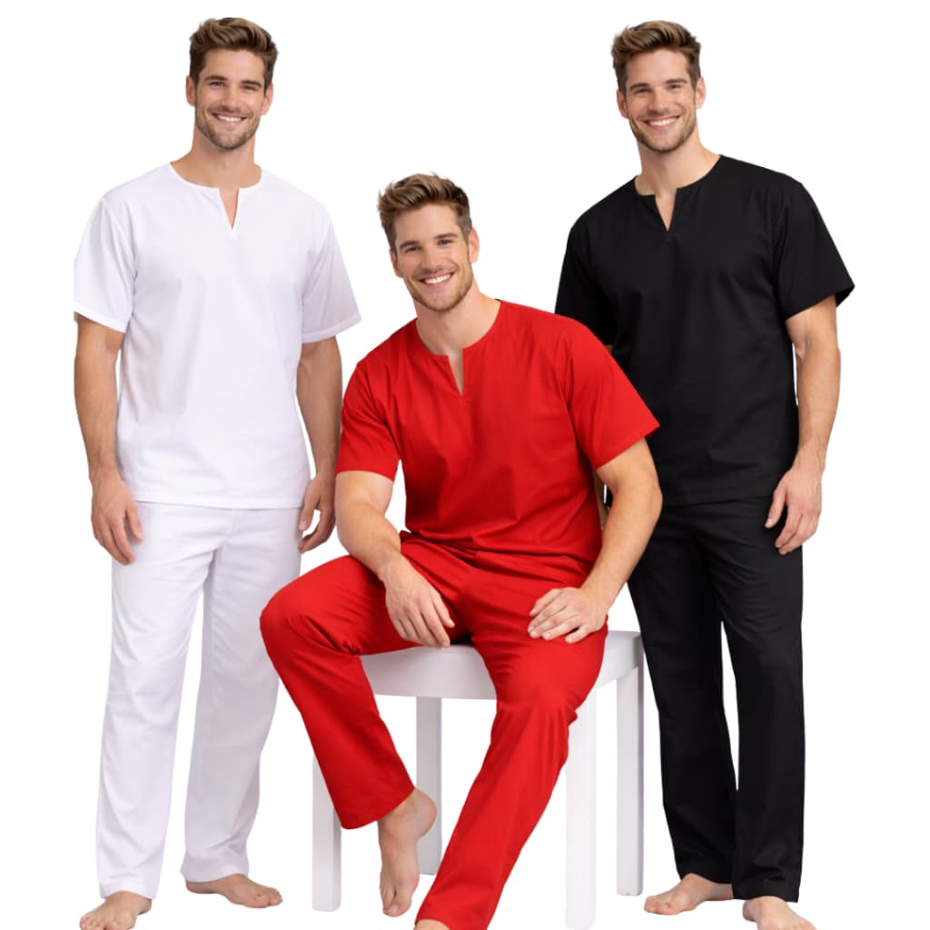 Conjunto Masculino Roupa de Ração Umbanda e Candomblé Premium Unissex Oxford 2 Peças