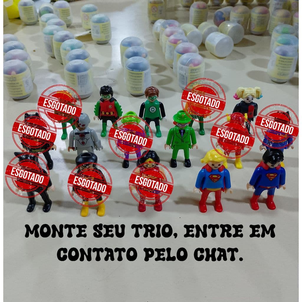 Coleção DC Playmobil - Kinder Ovo - 1 ou 3 unidades