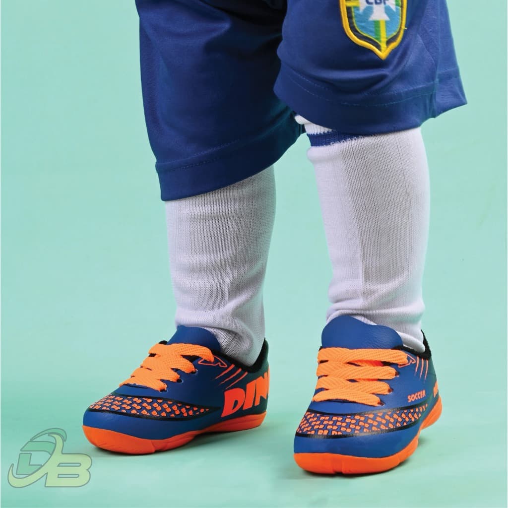 Chuteira Bebê Dino Baby Soccer Futsal Escolinha Confortável Salão Casual