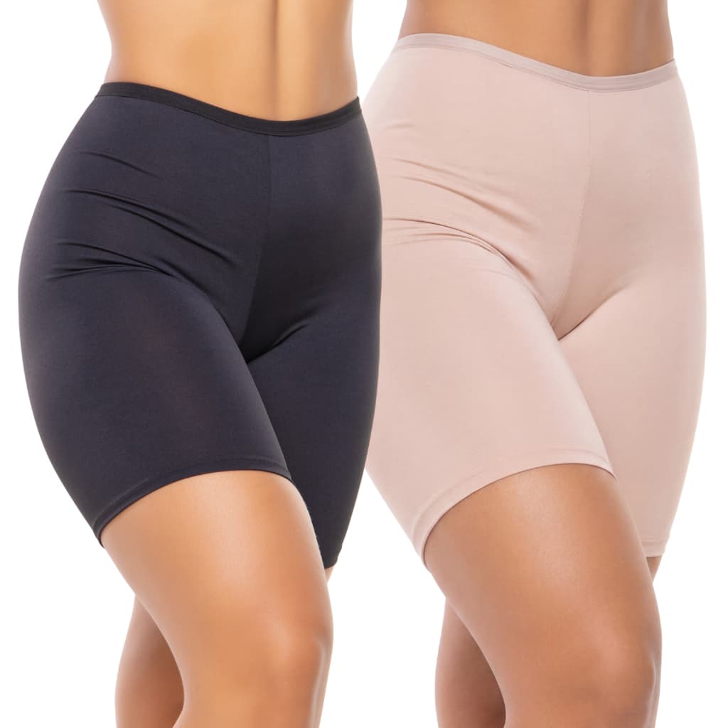 Kit 2 Shorts Anágua Bermuda Segunda Pele Combinação Lingerie Feminina Moda Intima