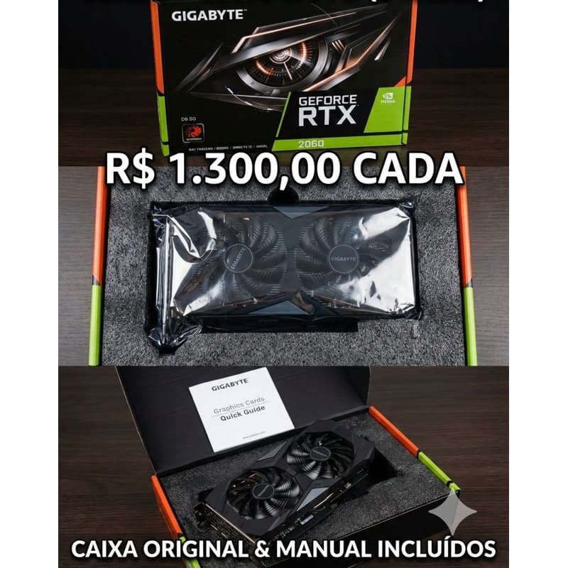 Placa de Vídeo Gigabyte NVIDIA GeForce RTX 2060