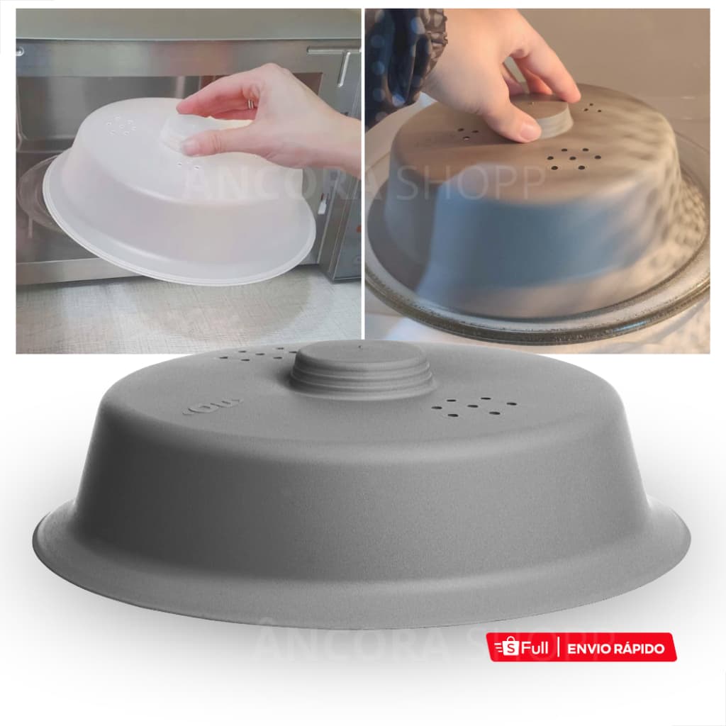 Tampa Para Microondas 27x7 Anti Sujeira Respingos Protetora de Alimentos Eletrolux Brastemp Bpa Free