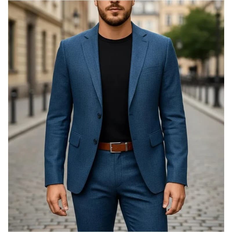 Terno Microfibra Melange Slim Premium Alfaiataria