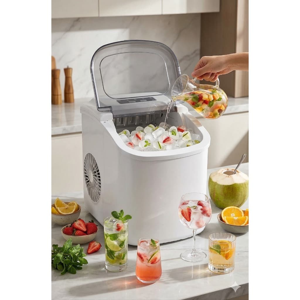 Máquina De Gelo 12kg Profissional Portatil