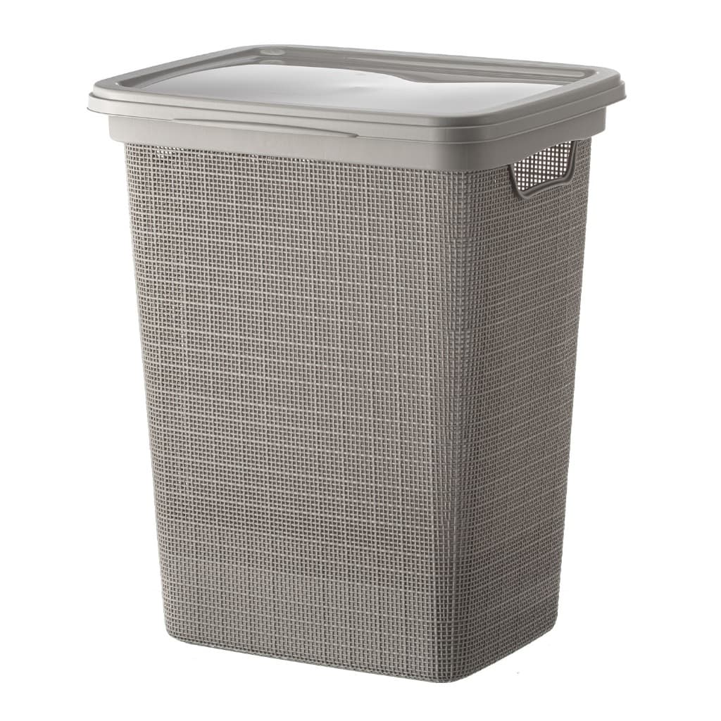 Cesto Organizador de Roupa Cinza 45 Litros Grande Lavanderia Banheiro Linha Juta Jaguar