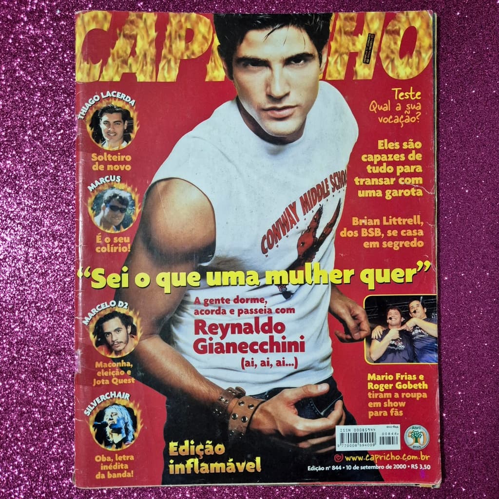 Revista Capricho nº 844 - Reynaldo Gianecchini (Edição Inflamável) (2000)