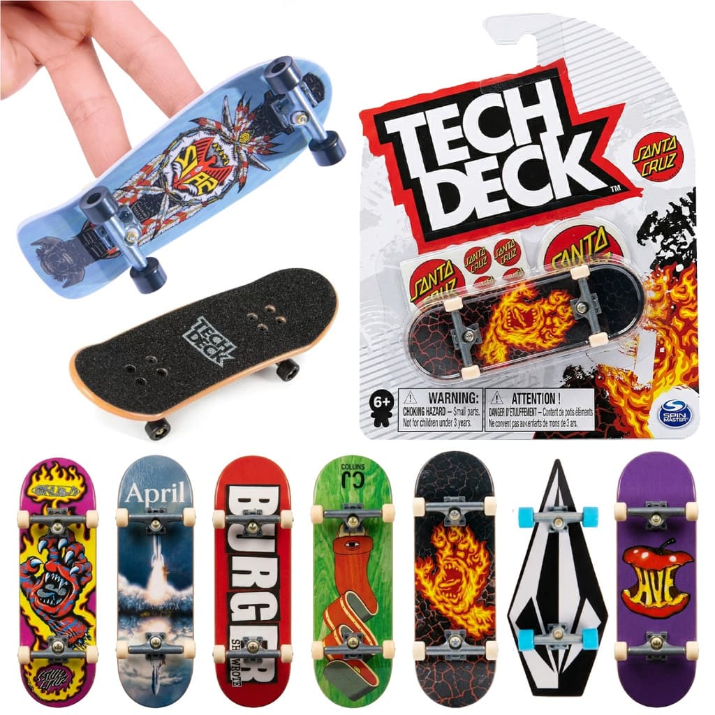 Tech Deck Fingerboard Profissional Skate De Dedo Spin Master Com Adesivos 2890 - Sunny
