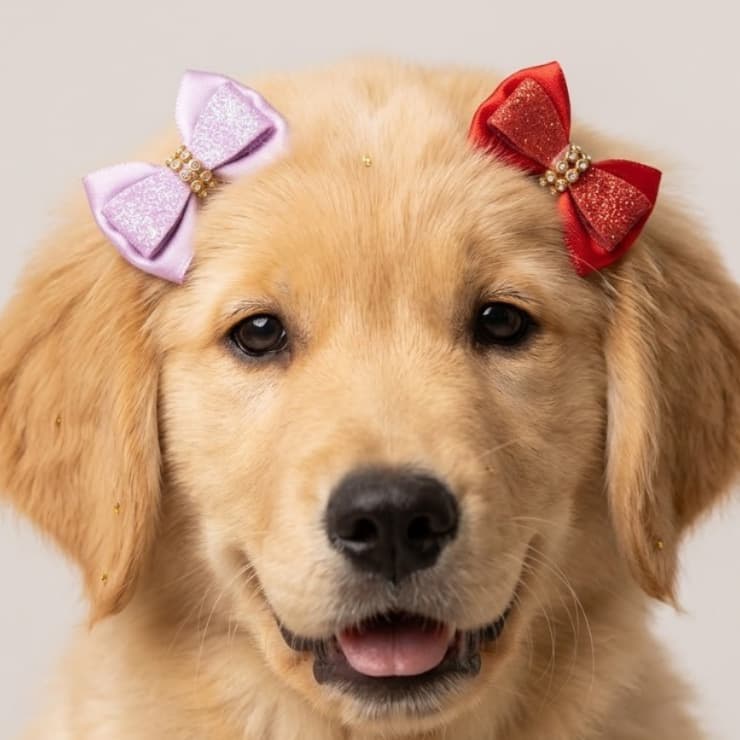 Kit 20 Unidades Laços Luxo Pet Lacinho Borboleta  Cachorro Fêmea Pet shop Banho Tosa