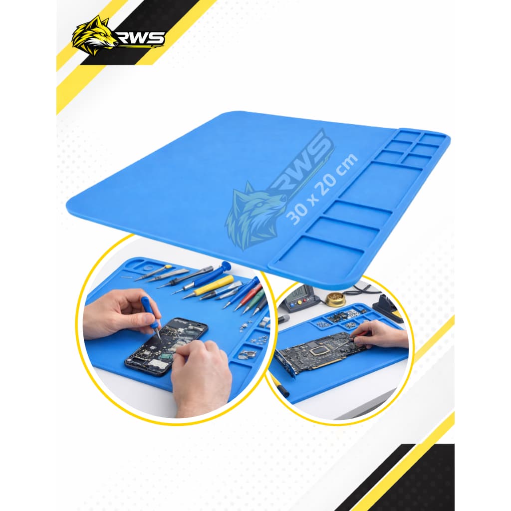 Manta Anti-estática Silicone Ex 30x20cm Azul Resistente Azul