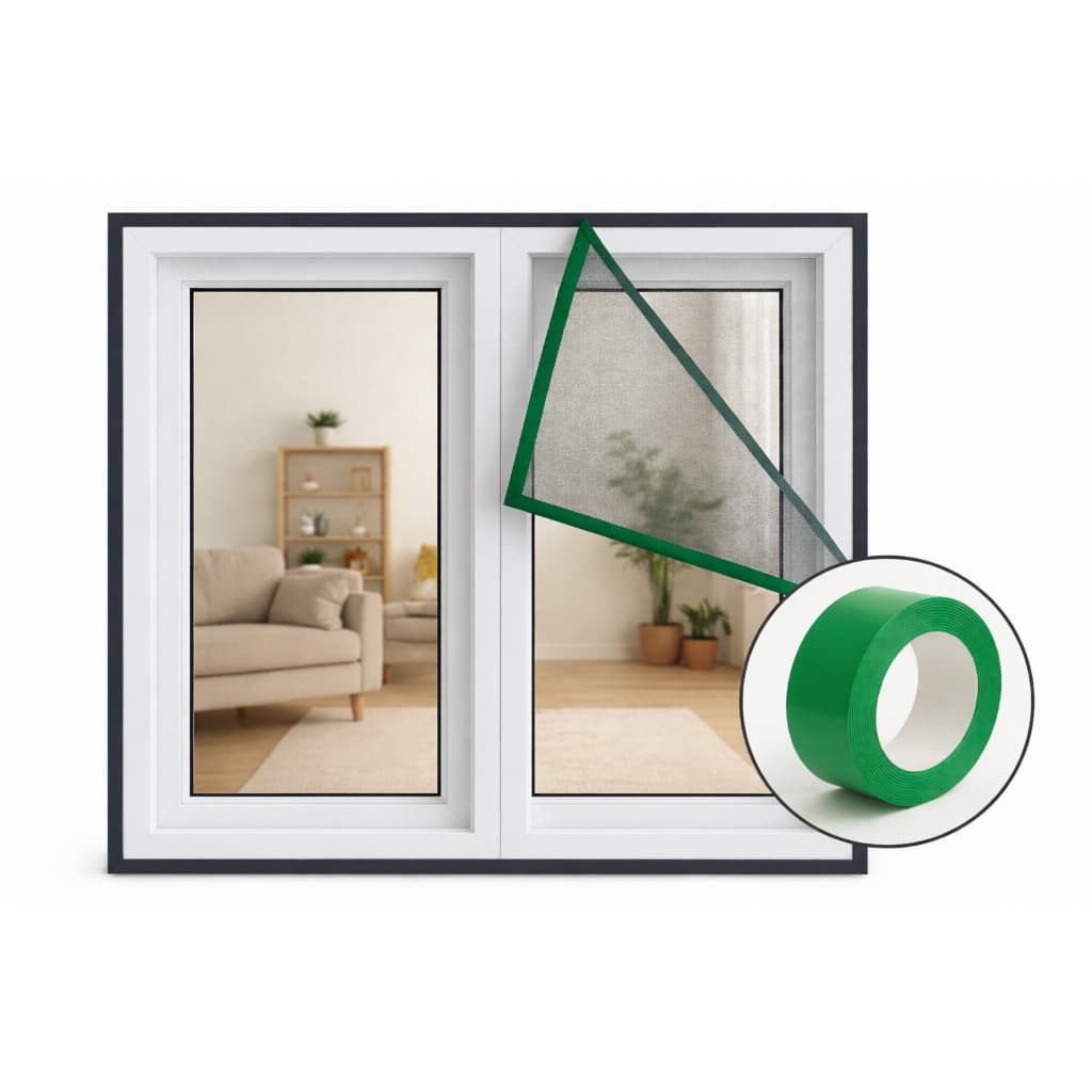 Mosquiteiro de Janela e Porta com Velcro | Fibra de Vidro Resistente e Lavável - Fácil Instalação