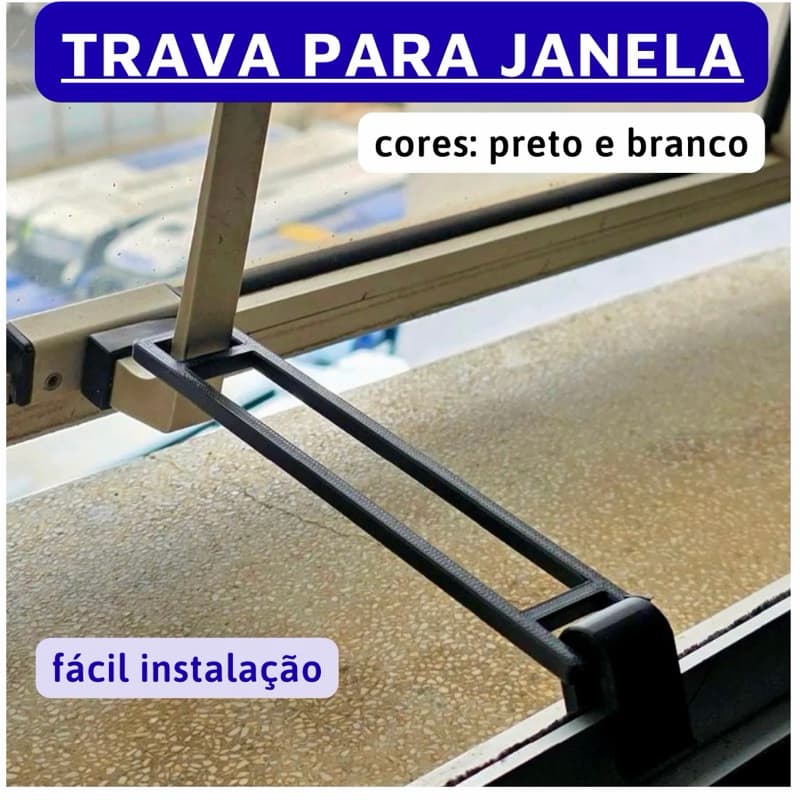 Trava de Segurança Janela Basculante Banheiro Ajustável - Proteção para crianças e pets