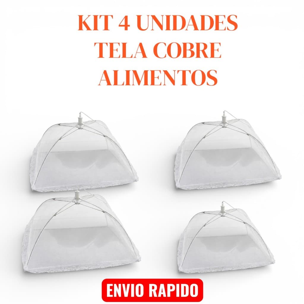 Kit 4 cobre alimentos - Tela de proteção contra insetos