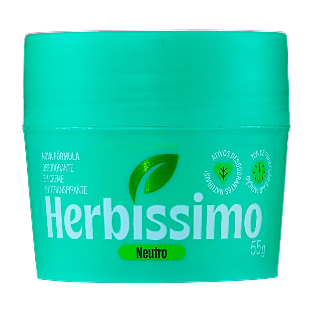 Desodorante Em Creme Antitranspirante Herbíssimo Neutro 55g