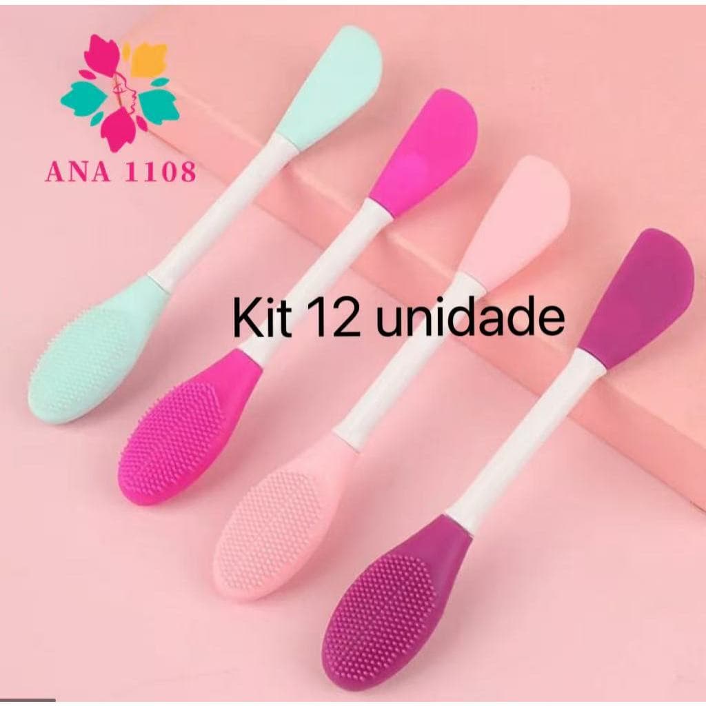 ANA 1108 Conjunto 12unidades Pincel de silicone para aplicação de máscara e esfoliação facial pincel