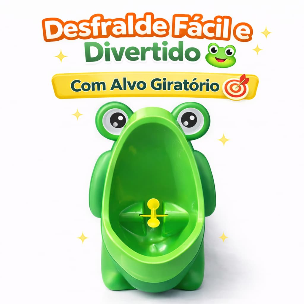 Pinico Infantil Masculino Sapinho com Hélice Giratória | Mictório Bebê Desfralde Fácil