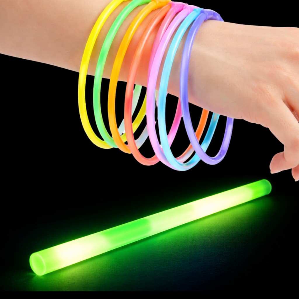 Pulseiras Neon Coloridas Para Festas Fluorescentes Brilha No Escuro