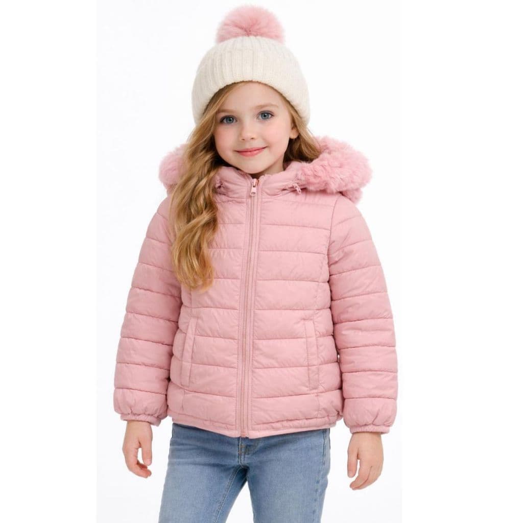 Jaqueta Puffer Infantil Com Capuz