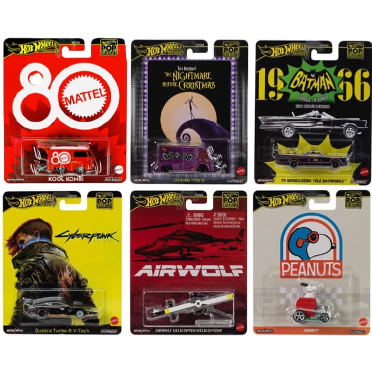 Hot Wheels Premium Pop Culture Coleção HXD63 Mattel Original  - Cultura Pop Colecionavel
