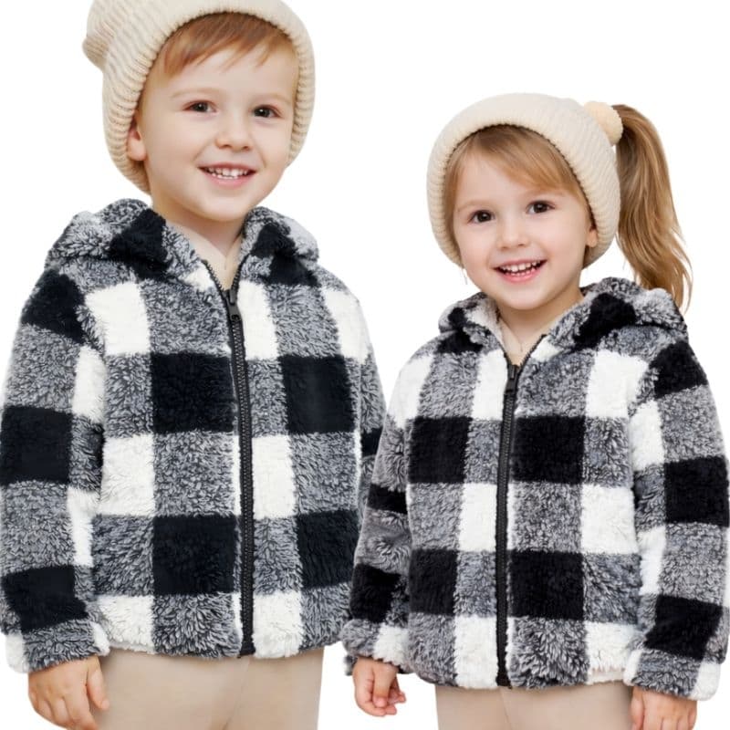 Blusa de Frio Infantil Menina e Menino Inverno Teddy Ted Pelo Carneirinho com Capuz Touca Agasalho Moletom Unissex