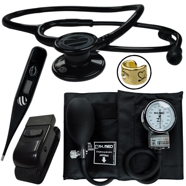 Kit Enfermagem Eternity Bic Estetoscópio Aparelho De Pressão Estágio Estudante
