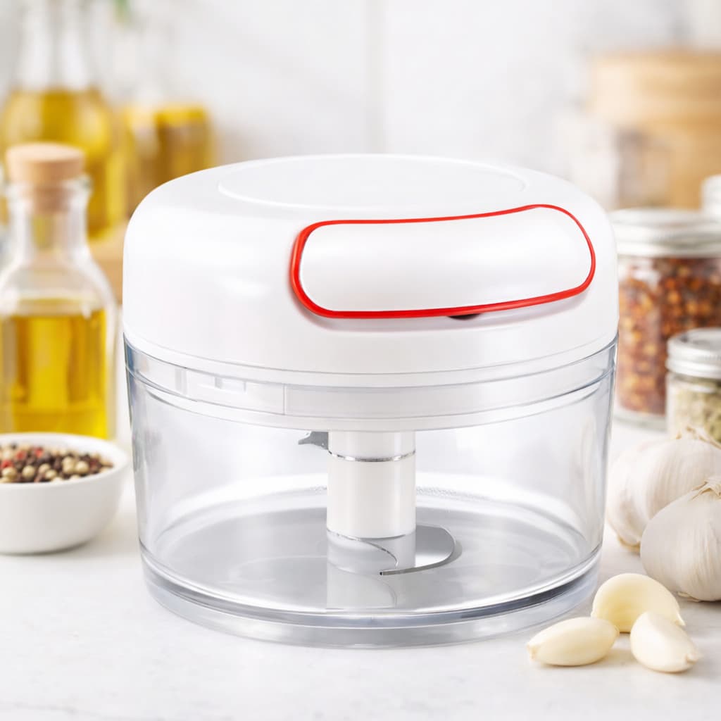 Mini Triturador Manual de Alimentos 170ml com Corda Retrátil Cozinha 1 ou 2 Unidades