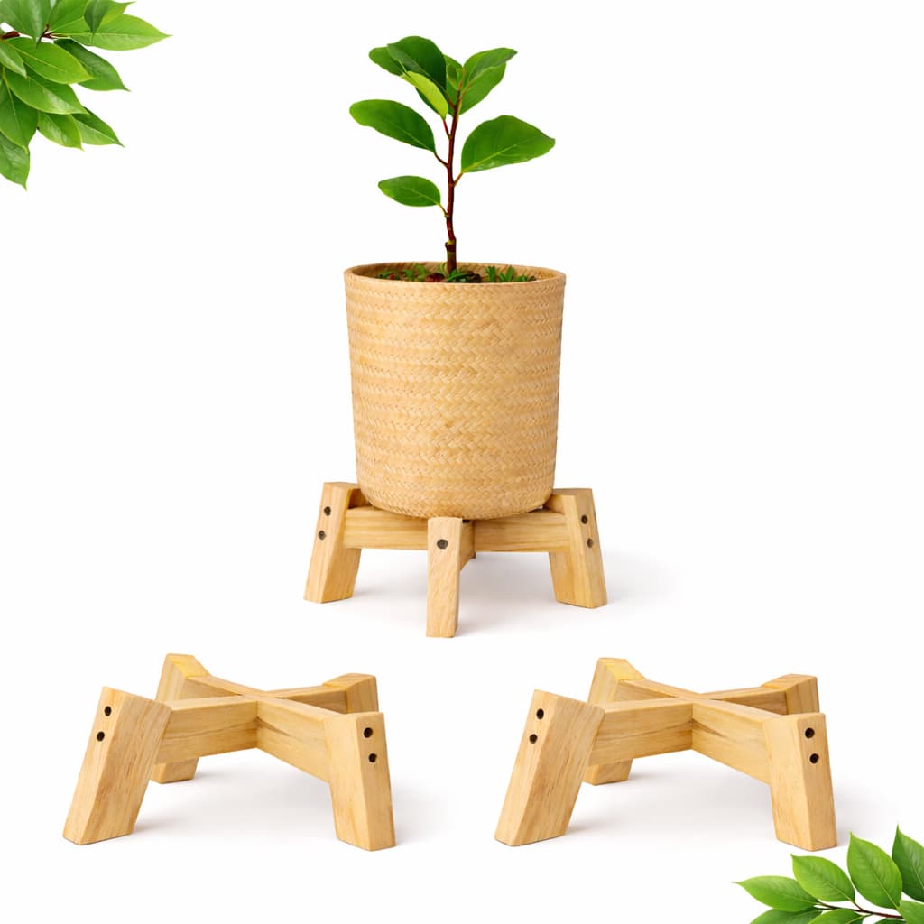 Base suporte fixa para vasos cachepot jardinagem decoração casa escritório rustico