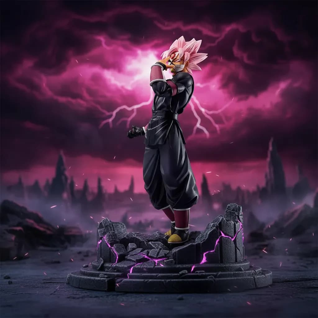 Figura de ação do Goku Black Rosé Super Saiyan