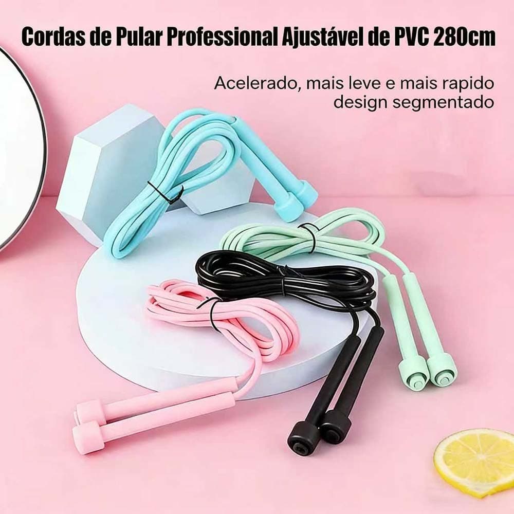 Kit 1/2/3 Cordas de Pular Profissional Ajustavel de PVC280cm - Para treino diário e competição profissional！