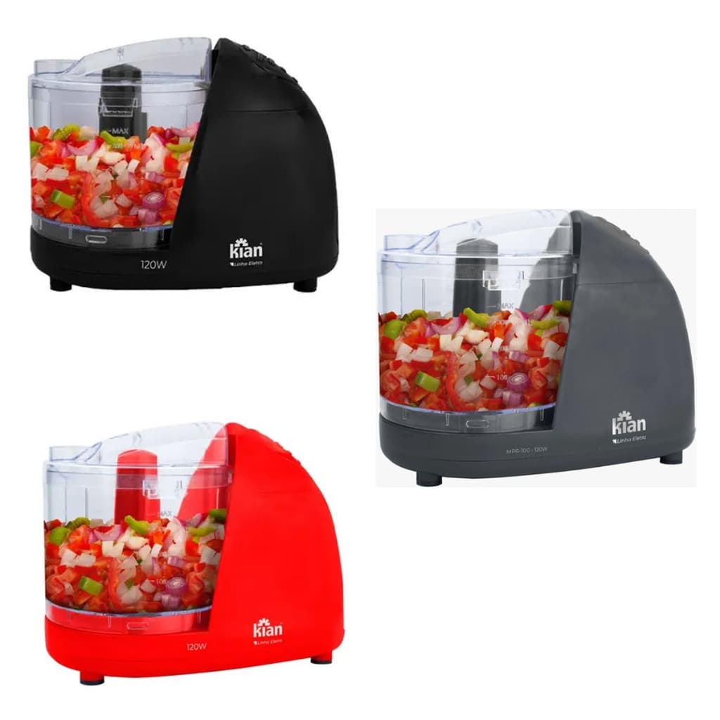 Mini Processador alimentos eletrico turbo 120W kian