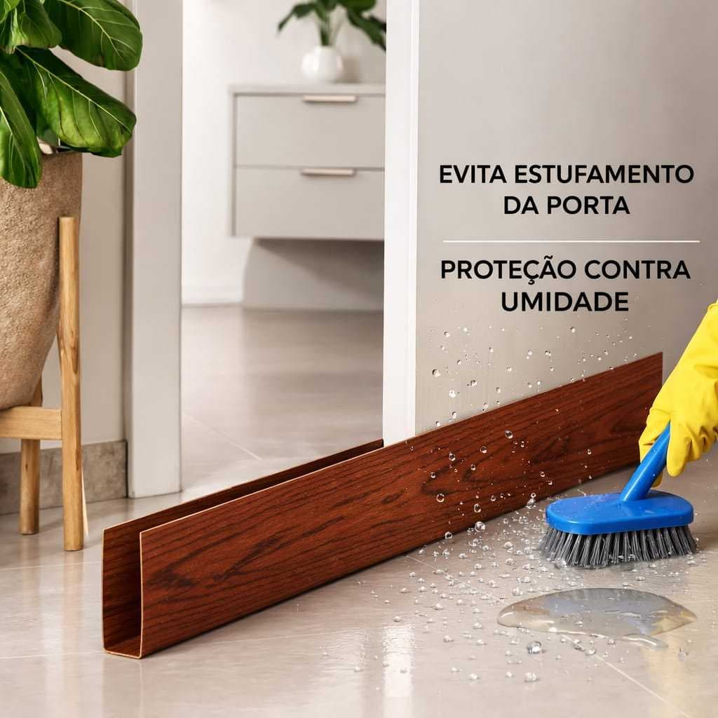 protetor para porta  de madeira de 80x3,6x5