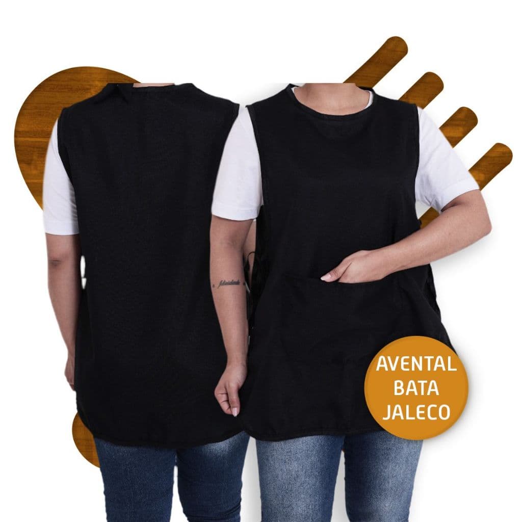 Bata Avental Frente Verso Com Bolso Cozinha Restaurante Lanchonete Uniforme Oxford