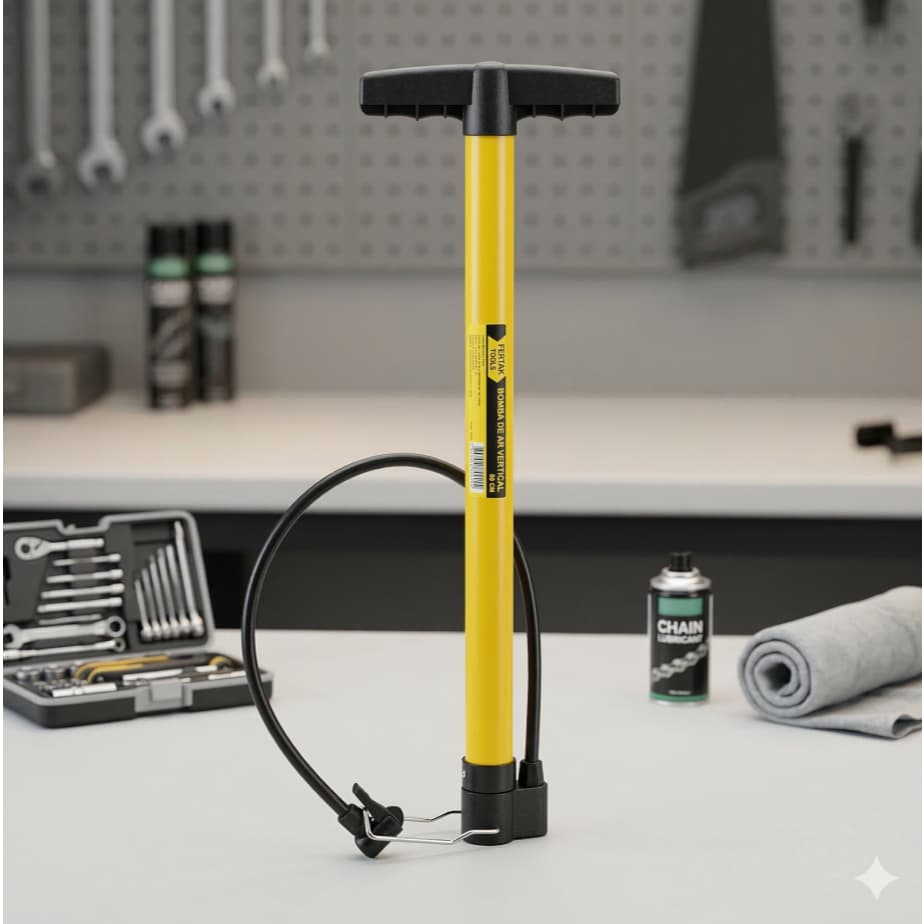 Bomba De Ar Manual Fertak Para Pneu Bike Moto Carro Bola