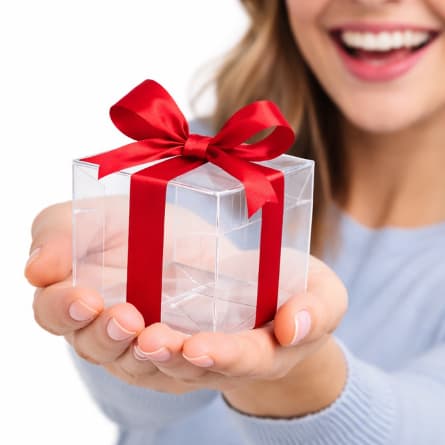 50 Caixa de Acetato Transparente 6x6x6 xm Caixa para presente lembrancinha embalagem