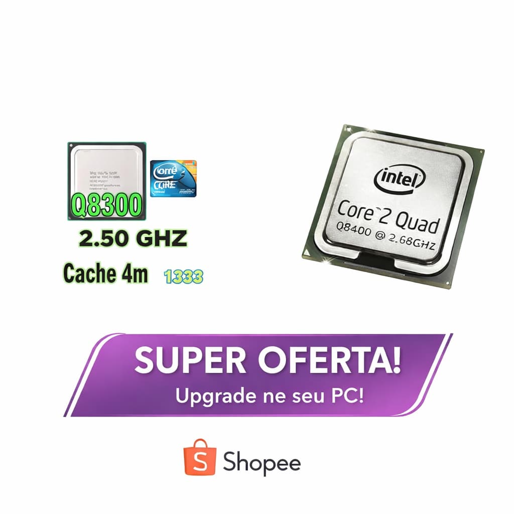 Processador Intel Core 2 Quad Q8300 Core 2 Quad Q8400  Core 2 Quad Q9550 LGA 775