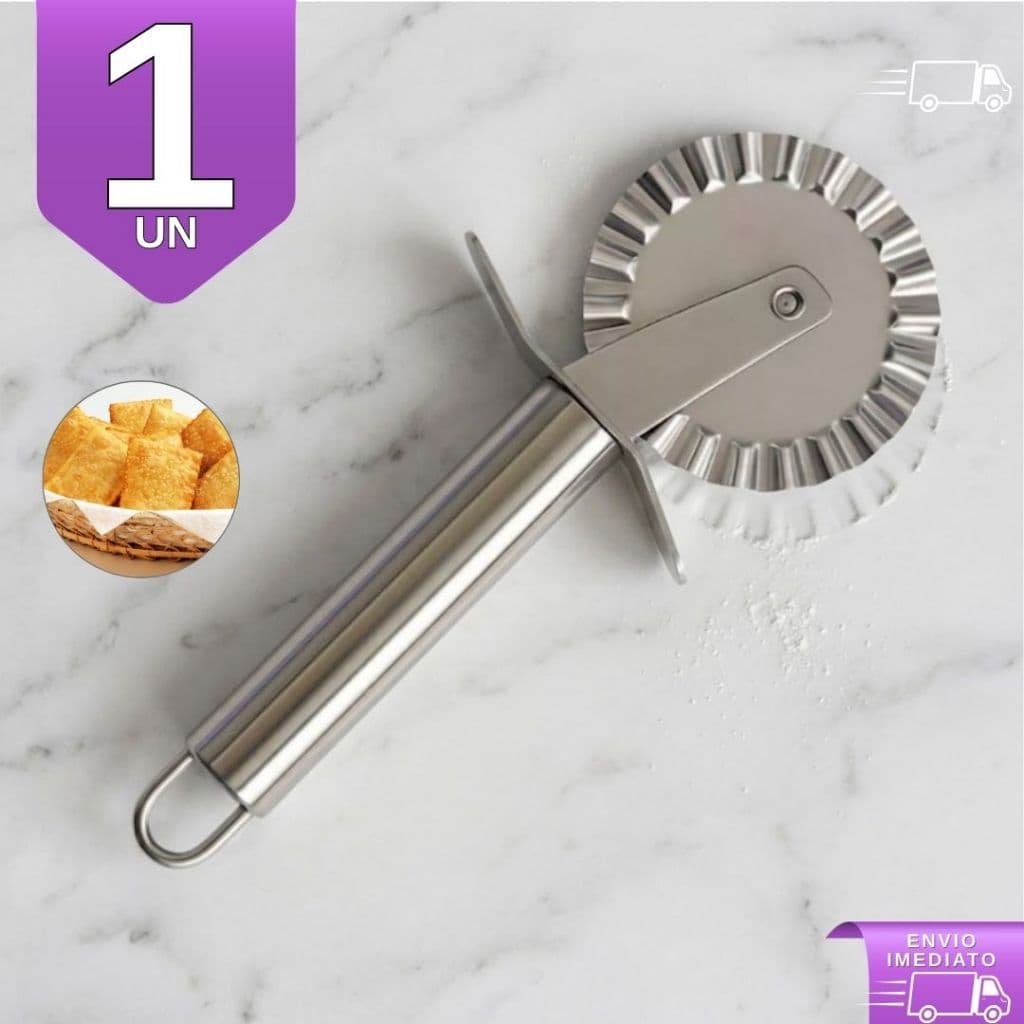 Carretilha para Pastel Corta e Fecha Massas Inox