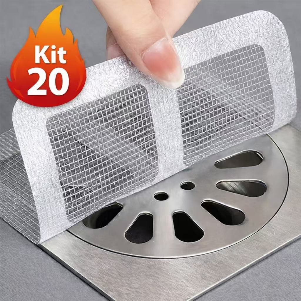 Tela Protetora Adesiva Anti Inseto Descartável para Ralos de Banheiro e Cozinha