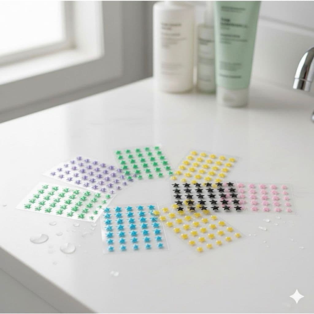 Cartela 40 Ou 120 Adesivo Estrela  Anti‑acne Seca Espinha, Proteção Dia/Noite Secativo