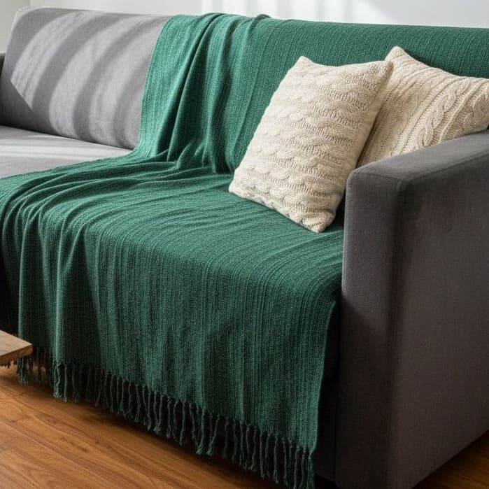 Manta Para Sofá Várias Cores Decoração Casa Moderna Tamanho 210X120 Cores Vibrantes, Proteção e Sofisticação