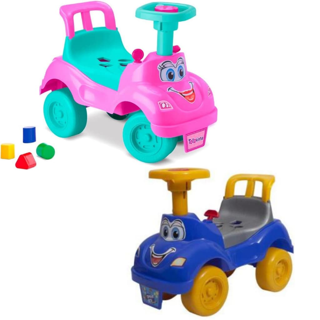 Triciclo Infantil  Cardoso Totokinha Com Peça De Encaixar E Buzina Rosa E Azul