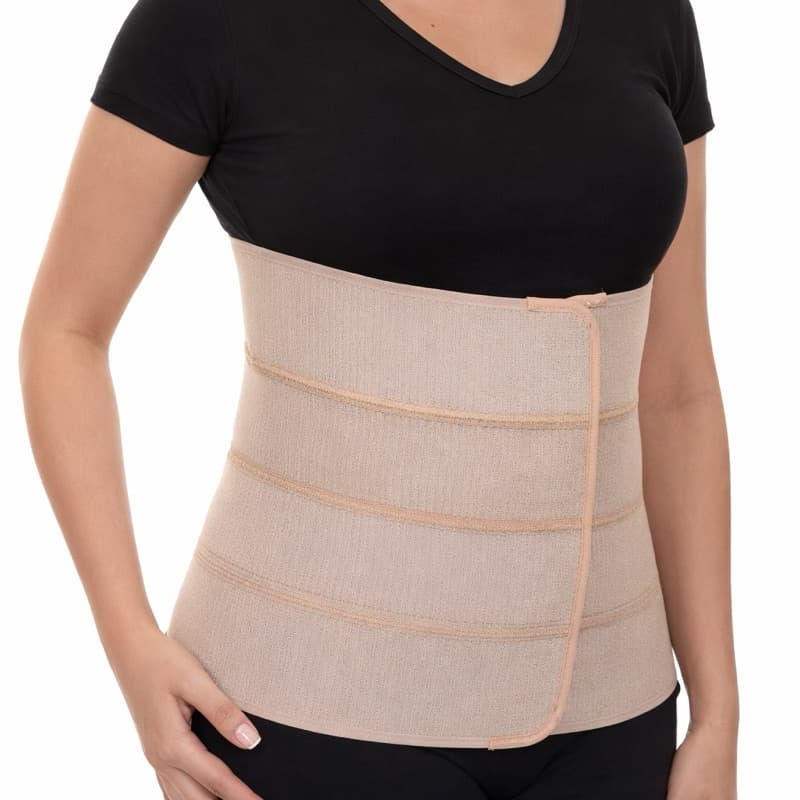 Faixa Abdominal Cinta Pos Cirurgica 4 Gomos Bege GG E EXG