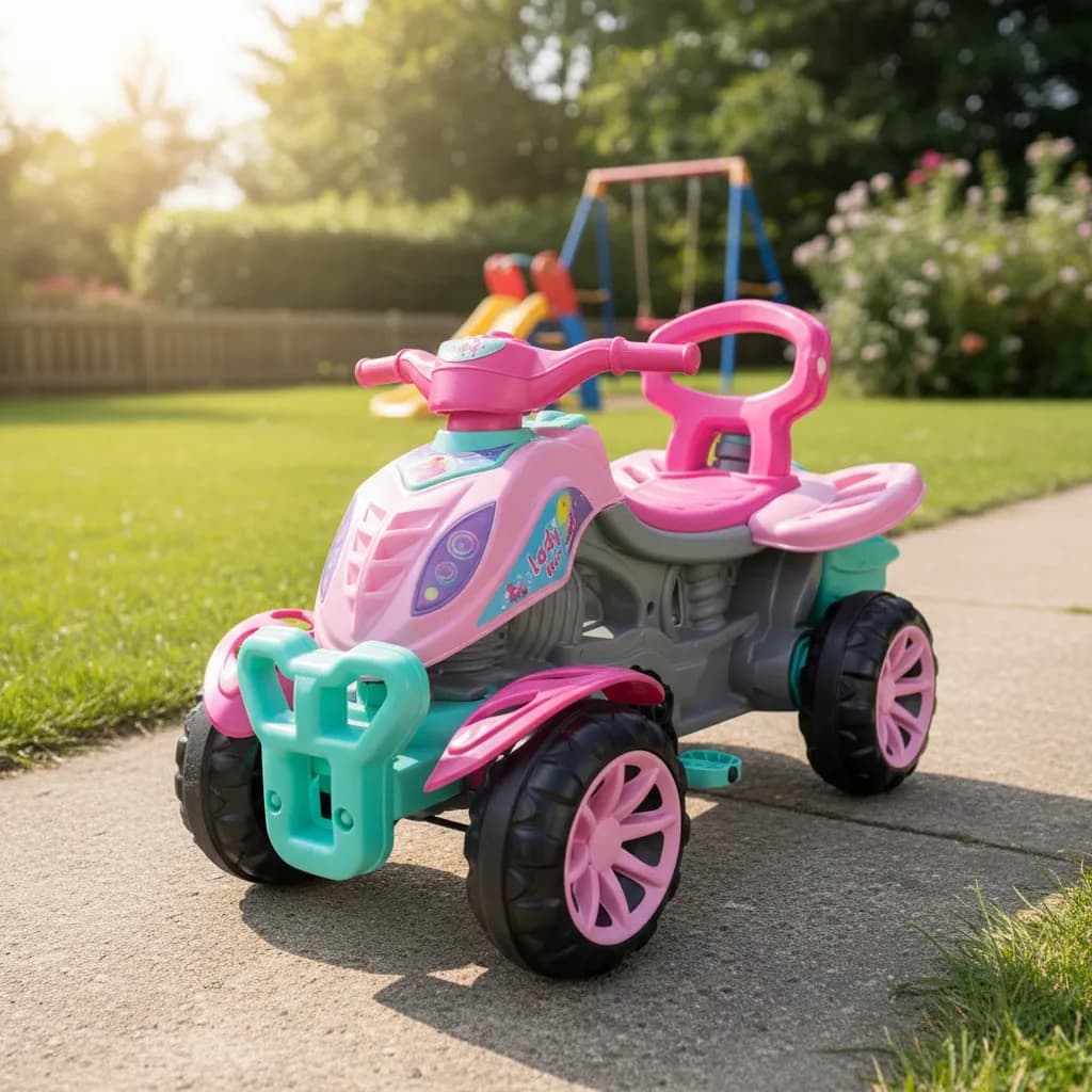 Quadriciclo Andador Infantil com pedal Maral Lady Star Menina até 30kg