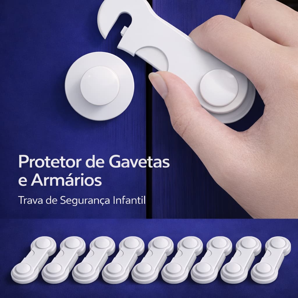 1 a 10 Trava Gaveta Bebê Segurança Infantil Protetor Armário Porta Geladeira Vaso Sanitário Criança Baby