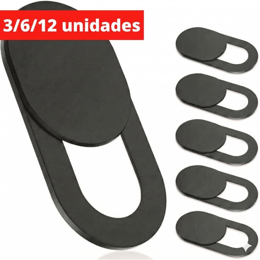 Kit 1/3/6/12 Protetor Webcam Câmera Tampa Privacidade Notebook Celular Anti espião Tablet Universal