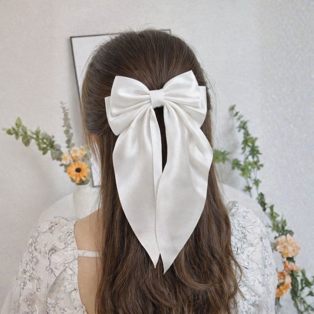 Laço de Tecido Seda ou Cetim Premium com Arco Gigante Moda 2026