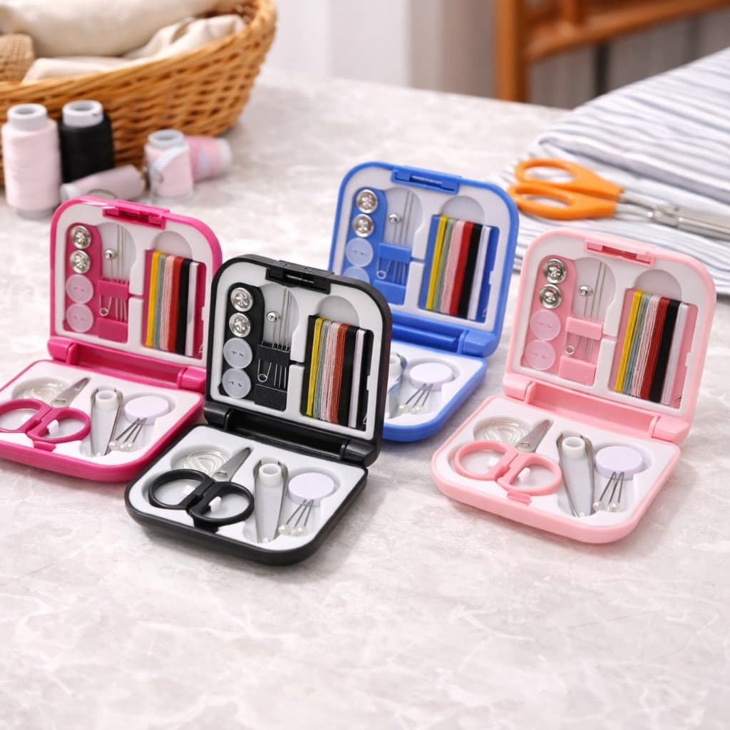 Kit de Costura Portátil Compacto com Estojo 8452