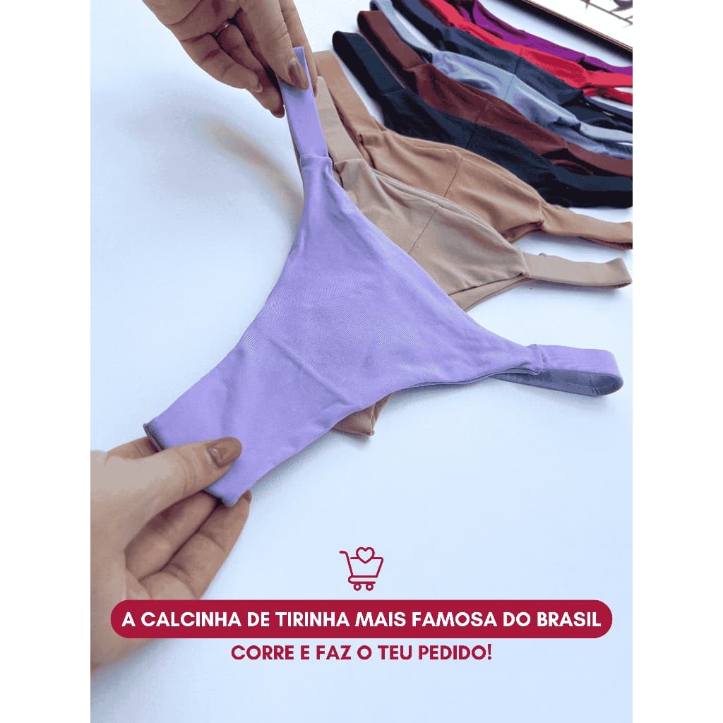 Kit Calcinhas Fio Bikini sem costura confortável e que não marca