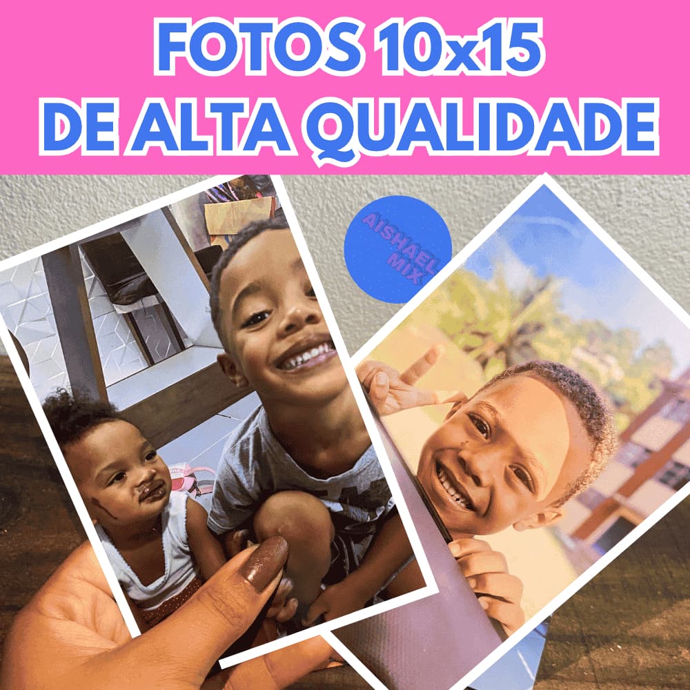 Fotos 10x15 Impressas de Alta Qualidade + Envio Rápido A PARTIR DE 8 FOTOS